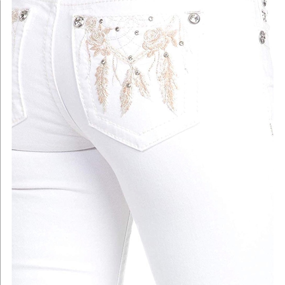 NWOT miss me white skinny jeans 34